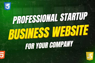 create a professional startup business website