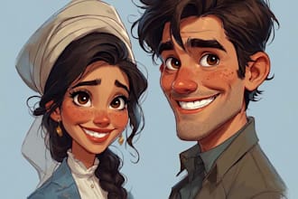 paint custom couple portrait