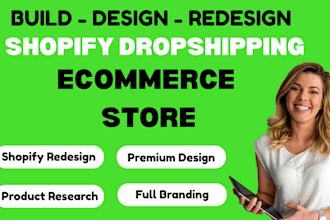 build shopify dropshipping store design shopify store redesign ecommerce website