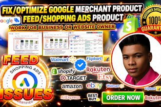 fix or optimize google merchant center product feed error, fix product feed bugs