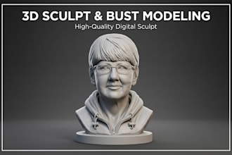do 3d modelliing and sculpting of a cartoon character