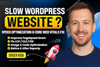 your wordpress speed, fix core web vitals and pagespeed score