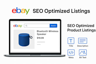 create SEO optimized ebay product listings ebay products upload