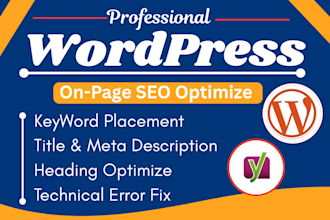 fix onsite SEO errors and optimize wordpress website with yoast