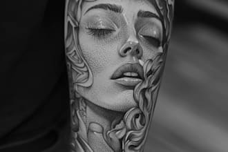 design professional japanese, asian style tattoo design
