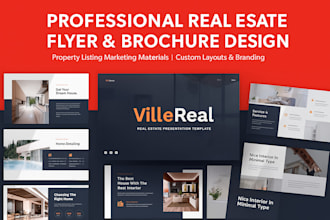 do real estate pitch deck, real estate brochure, design real estate presentation
