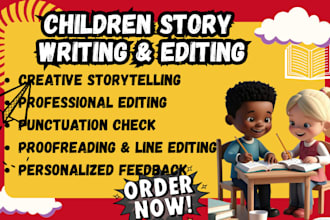 write, edit and proofread your childrens storybook ebook book formatting
