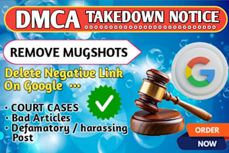 remove mugshots delete negative links erase bad article false news in google