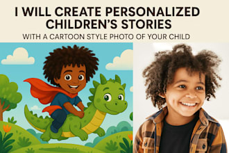 create a personalized story with your child as the cartoon hero