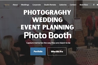 wedding website photography website reservation website hotel booking website