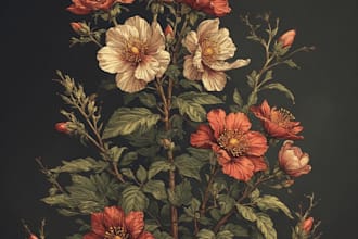craft a beautiful botanical or floral illustration