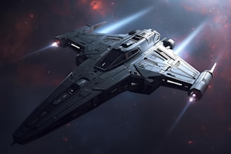 draw high quality spaceship concept