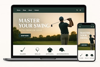profitable golf website golf accessories store activewear shopify store