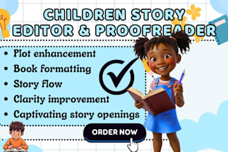 proofread and edit children story book book editor book proofreading