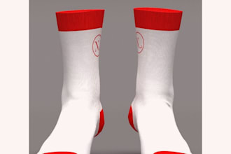 design 3d cgi product design, 3d socks, socks mockup, 3d glove rendering
