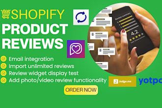 setup shopify app review judgeme quicksync yotpo fera dpl ali reviews trustoo