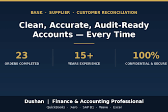 reconcile your bank, supplier, and customer accounts accurately and on time