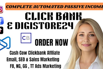build clickbank affiliate marketing sales funnel and digistore landing page