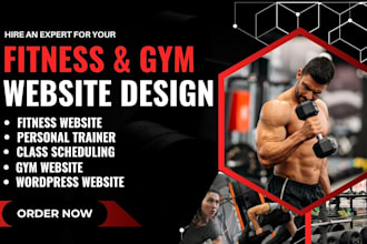 design fitness website with class scheduling membership area nutrition planner