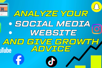 analyze your social media or website and give growth advice