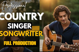 sing country pop, alt country blues heartfelt ballad folk song as male singer