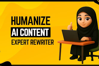 write, edit, rewrite and humanize ai chatgpt content, articles, blogs