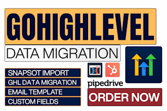 setup gohighlevel snapshots data migration hubspot zoho pipedrive clickfunnels