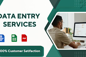 be your professional data entry operator
