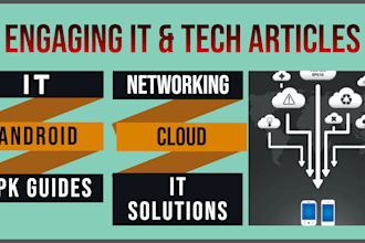 write engaging tech and IT articles on networking, iot, and cloud solution