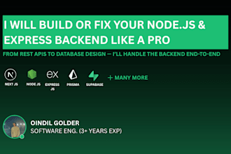 do backend using nest js, next js and express