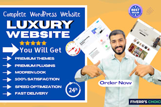 design or redesign a luxury wordpress website with modern website design