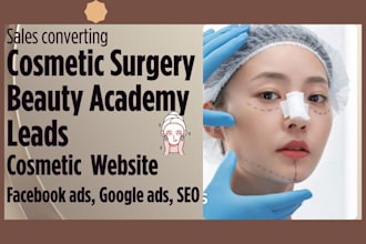 generate cosmetic surgery beauty academy leads build cosmetic surgery website