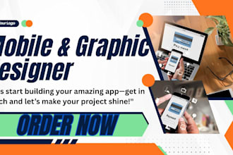 design user  friendly mobile app  ui ux with a clean modern