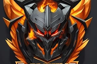 design epic fantasy gaming logo
