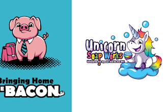 create a cute kawaii logo for your business design