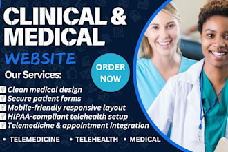 design healthcare medical clinic telemedicine telehealth hospital hipaa website