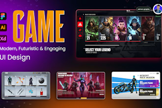 design aaa game UI, assets, and hud that boosts your player experience