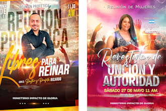 diseñaré rápidamente flyer profesional para evento cristiano