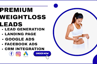 generate weightloss leads, weightloss landing page fitness website facebook ads