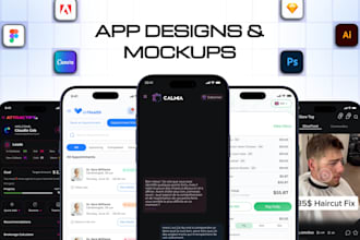 design creative and user friendly mobile app UI UX in figma