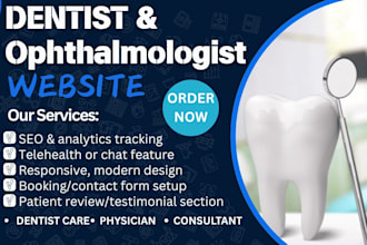 design doctor dentist care ophthalmologist physician consultant website