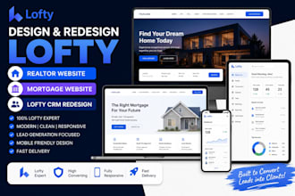 design real estate lofty website lofty mortgage website lofty crm redesign lofty