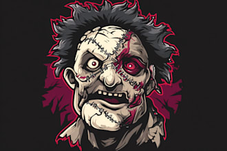 draw horror cartoons for mascot, sticker and tshirt design