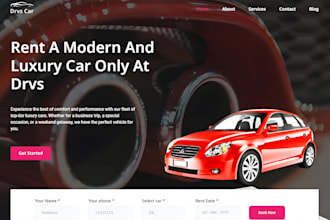 design car rental website car dealership website booking website car rental