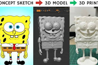 transform 2d image to printable 3d character model  stl 3mf file for 3d printing