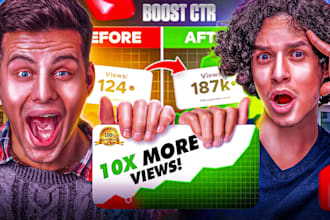 design a premium youtube thumbnail to increase CTR