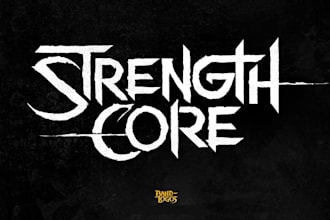 sketch an old school black metal logo