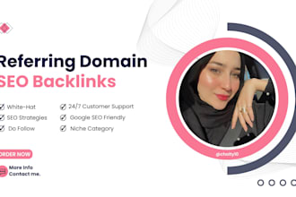 build referring domain SEO backlinks for google top ranking