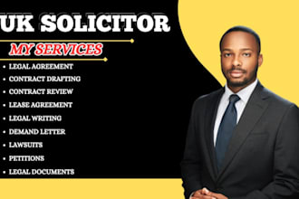 be your uk solicitor document review, demand letter, advice, contract drafting