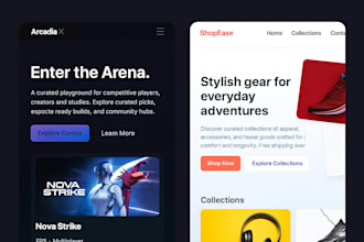 create a modern animated website using HTML, CSS and js